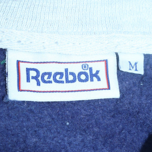 Reebok Men's Blue Graphic Pullover Sweatshirt M Vintage Sportswear