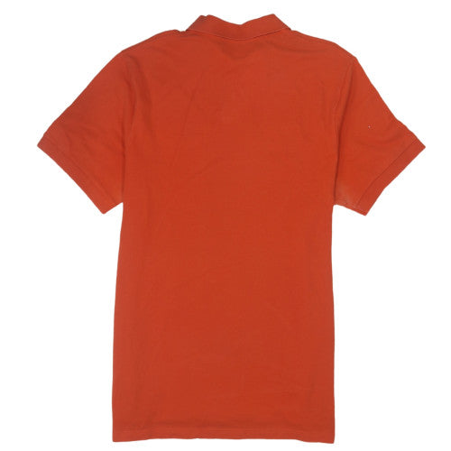 Nike Men's Orange Cotton Polo Shirt Size L Sportswear Top
