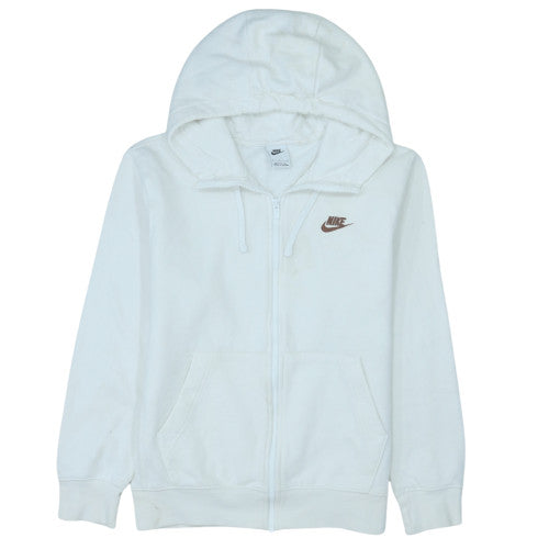 Nike Men's White Full Zip Hoodie Size S Fleece Sportswear