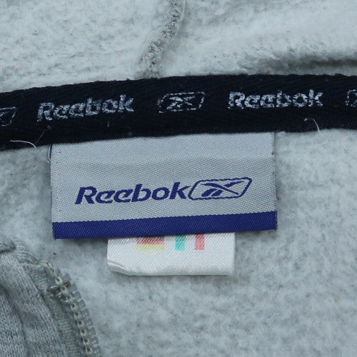 Reebok Mens Grey Full Zip Hoodie L Sports Fleece Sweatshirt