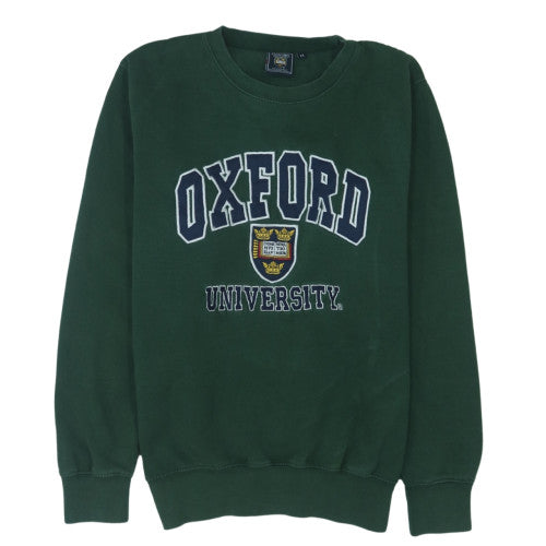 Oxford University Men’s Green Pullover Sweatshirt M Crew Neck