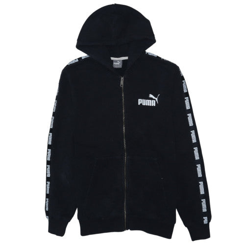 Puma Men's Black Full Zip Fleece Hoodie L Sports Streetwear