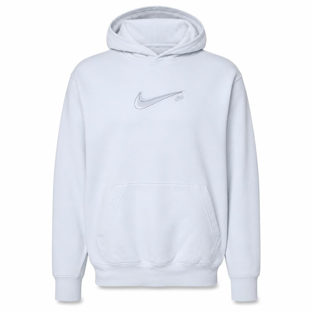 Nike Men's White Pullover Hoodie M Regular Fit Sports Fleece
