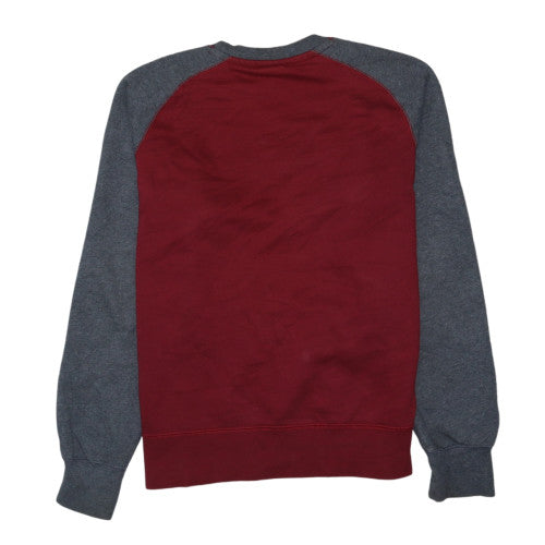 Nike Men's Red Grey Crew Neck Pullover Sweatshirt M