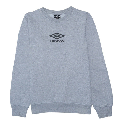 Umbro Men's Grey Crew Neck Logo Sweatshirt Size M