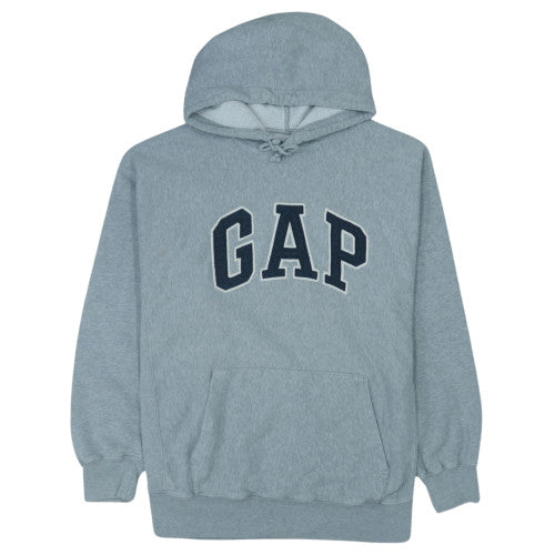 GAP Men’s Grey Logo Pullover Hoodie M Regular Fit Fleece