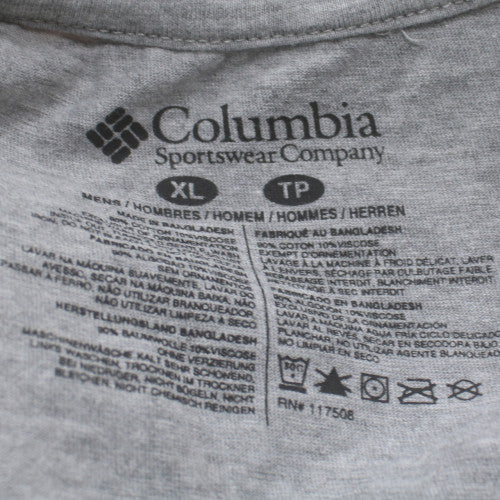 Columbia Men's Grey XL Outdoor Graphic Crew Neck T-Shirt