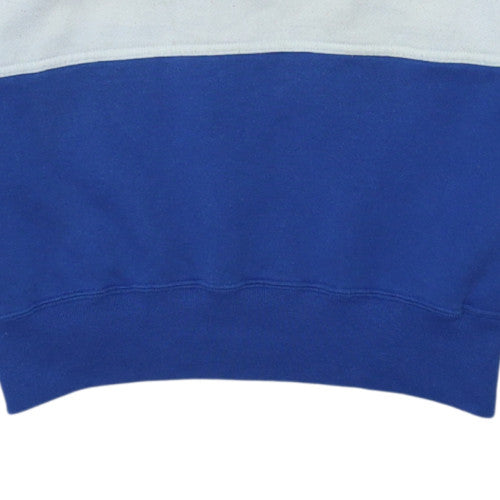 Russell Athletic Mens Blue White Crew Neck Pullover Sweatshirt L