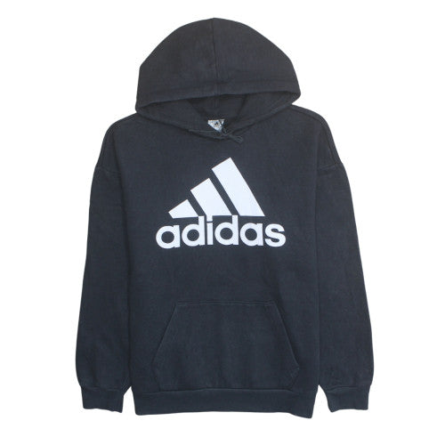 Adidas Men's Black Pullover Hoodie Small Logo Fleece Sweatshirt