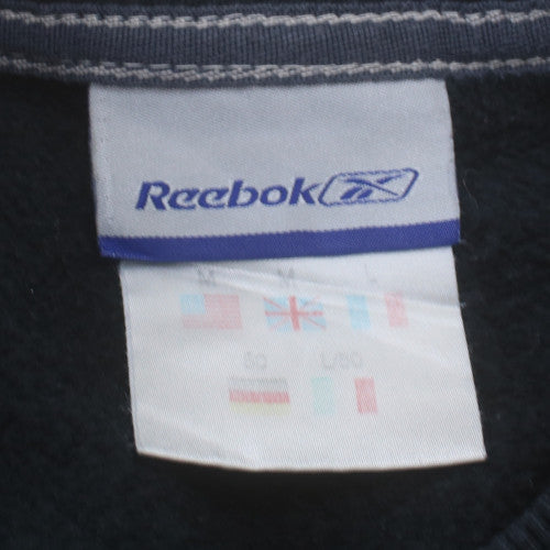 Reebok Men's Black Crew Neck Pullover Sweatshirt L Regular Fit