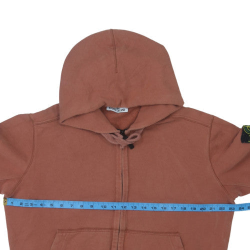 Stone Island Men's Brown Full Zip Hoodie Size L Regular Cotton