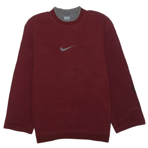 Nike Men's Red L Crew Neck Pullover Sweatshirt Regular Fit