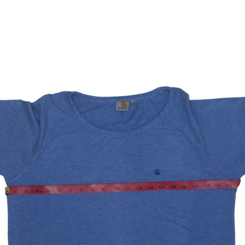 Carhartt Men Blue Long Sleeve Crew Neck Cotton Blend Sweatshirt Size M