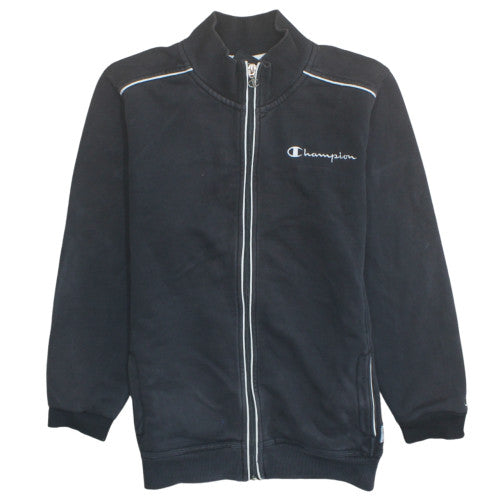 Champion Womens Black Size 12 Track Jacket Full Zip Activewear