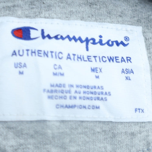 Champion Men's Blue Pullover Sweatshirt Size M Logo Fleece Crew Neck