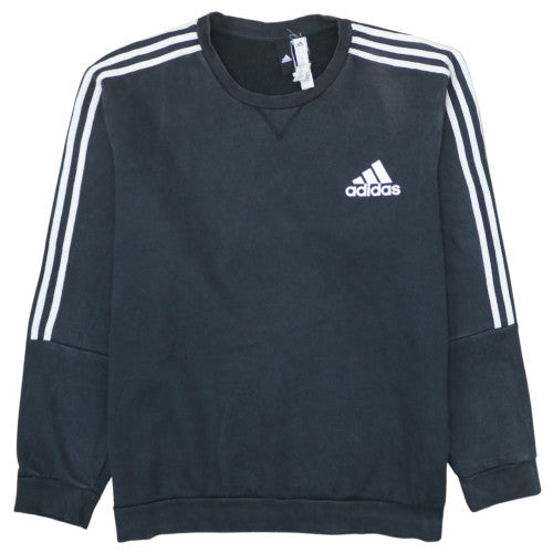 Adidas Men's Black 2XL Crew Neck Pullover Sweatshirt with Logo