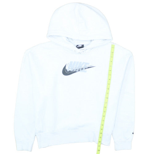 Nike Men's White Pullover Hoodie M Sports Fleece Sweatshirt