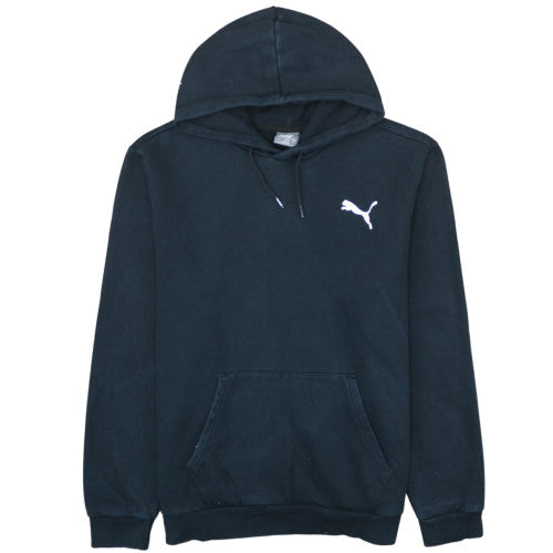 Puma Men’s Black Pullover Hoodie L Fleece Sweatshirt