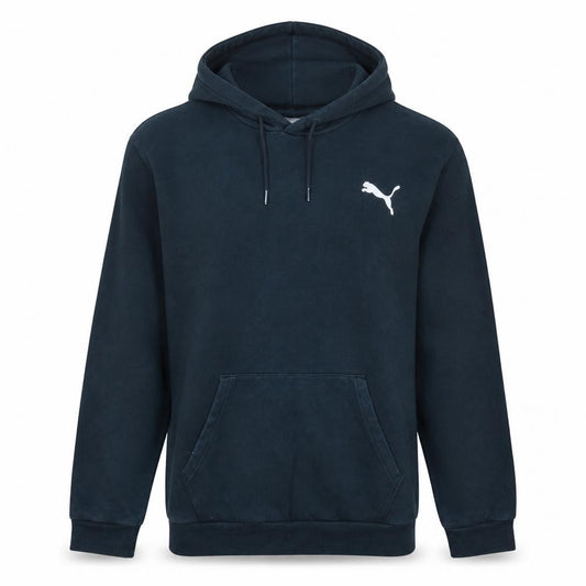 Front view of Puma Men’s Black Pullover Hoodie L Fleece Sweatshirt