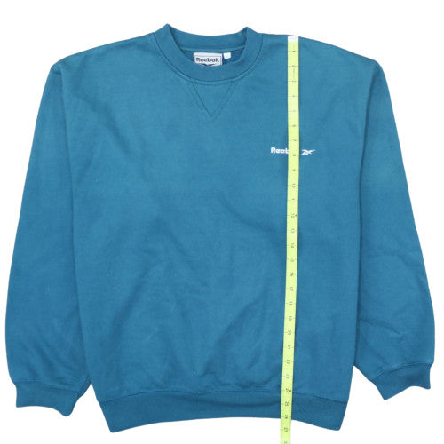 Reebok Essentials Mens Blue Crew Neck Pullover Sweatshirt L
