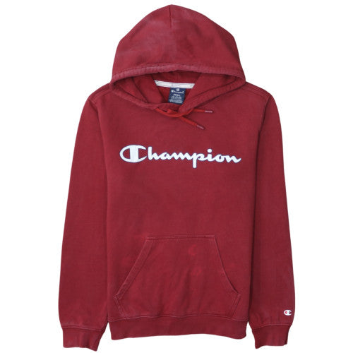 Champion Men's Red Small Pullover Hoodie Fleece Sweatshirt