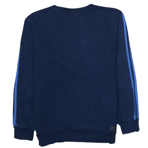 Adidas Mens Blue Logo Pullover Sweatshirt Size L