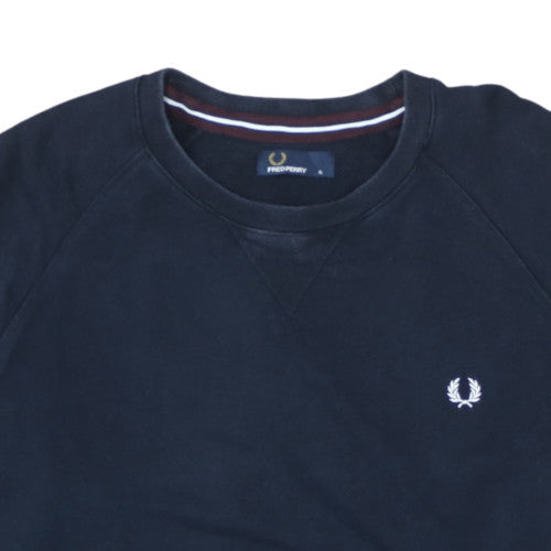 Fred Perry Men's Blue XL Crew Neck Pullover Sweatshirt
