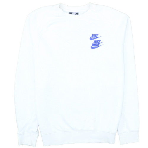 Nike Men's White Graphic Logo Pullover Sweatshirt Size M