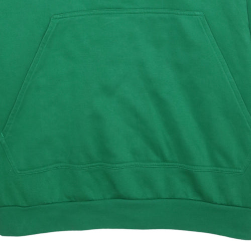 Adidas Men’s Green 2XL Pullover Hoodie with Logo Print