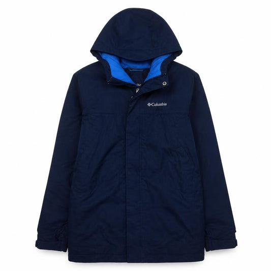 Columbia Boys Blue Waterproof Hooded Parka Coat Size M Winter Jacket