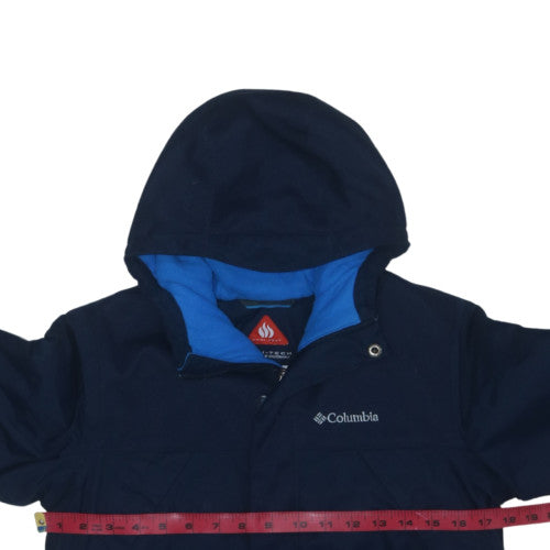 Columbia Boys Blue Waterproof Hooded Parka Coat Size M Winter Jacket