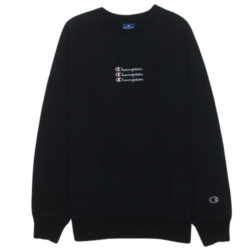 Champion Men's Black Small Pullover Sweatshirt Crew Neck