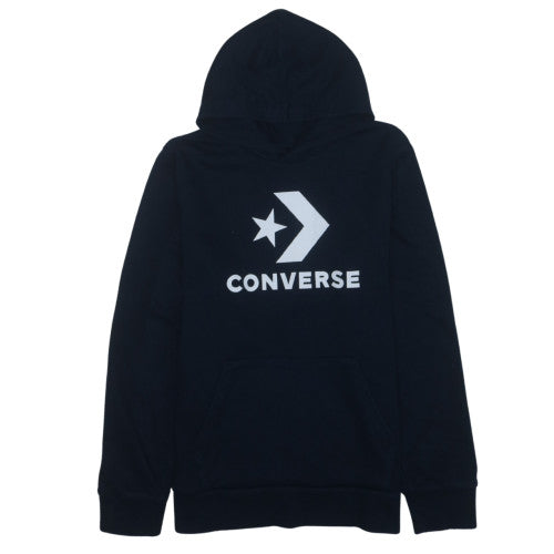 Converse Teens Black Pullover Hoodie XL 13-15Y Logo Print Sweatshirt