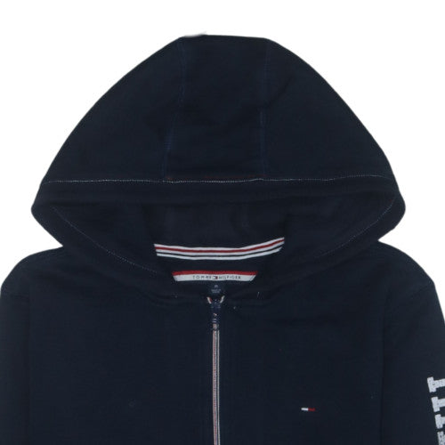 Tommy Hilfiger Men’s Blue Full Zip Hoodie Size M Classic Logo