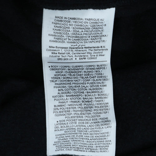 Nike Men's Black Pullover Hoodie L Fleece Sportswear Regular Fit