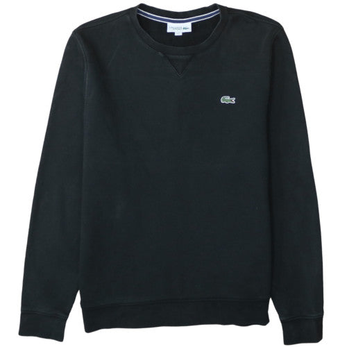 Lacoste Men’s Black Crew Neck Sweatshirt Size L Regular Fit