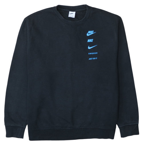 Nike Men's Black XL Pullover Sweatshirt Crew Neck Logo Graphic