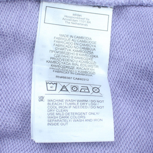 Adidas Women’s Lilac Hooded Pullover Sweatshirt Size 16 UK