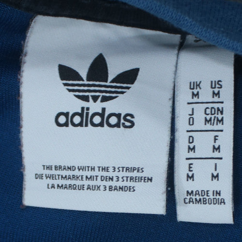 Adidas Mens Blue and Black Crew Neck Sweatshirt Size M