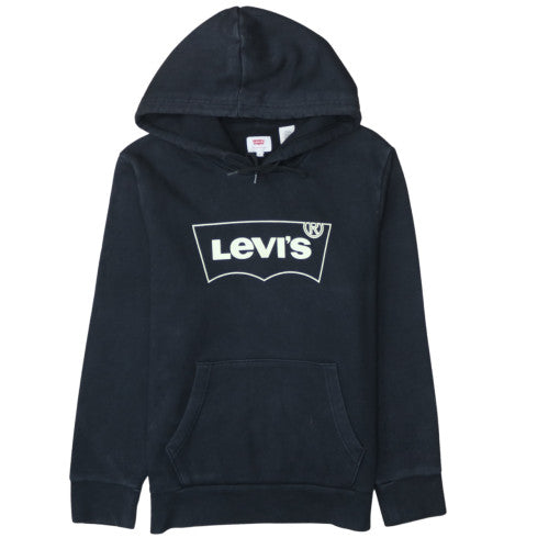 Levi's Men's Black Pullover Hoodie S Logo Graphic Fleece Sweatshirt