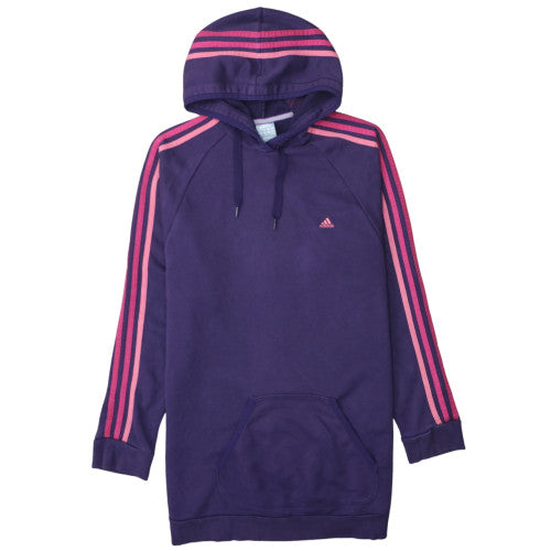 Adidas Womens Purple Hoodie Dress XL Long Sleeve Pullover Hooded Tunic