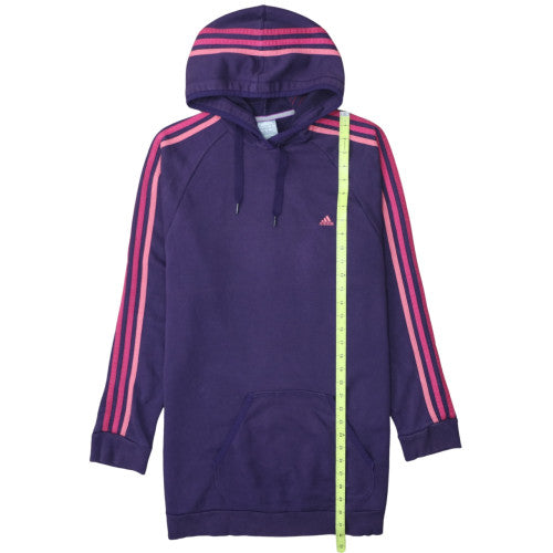 Adidas Womens Purple Hoodie Dress XL Long Sleeve Pullover Hooded Tunic