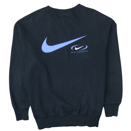 Nike Men's Black Small Crew Neck Pullover Sports Sweatshirt
