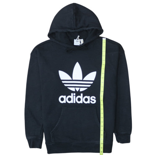 Adidas Womens Black Hooded Pullover Sweatshirt Size 12