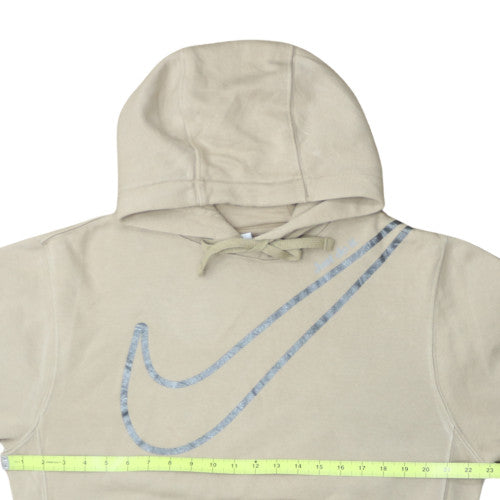 Nike Men's Beige Pullover Hoodie Small Graphic Logo Sweatshirt