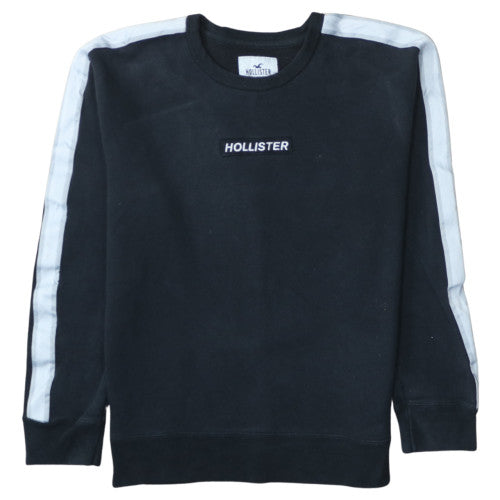 Hollister Men’s Black Logo Pullover Sweatshirt Medium