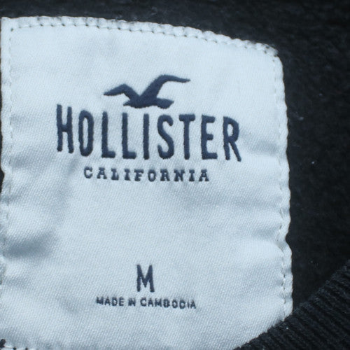 Hollister Men’s Black Logo Pullover Sweatshirt Medium