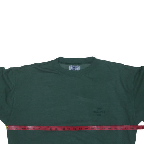 Lee Men's Green Pullover Crew Neck Sweatshirt Size M Vintage
