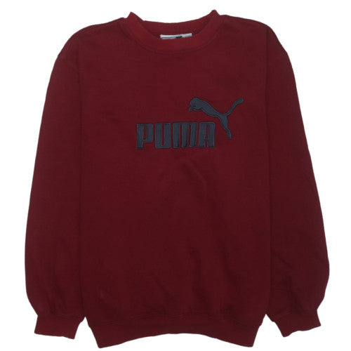 Puma Men's Red XL Pullover Crew Neck Logo Sweatshirt