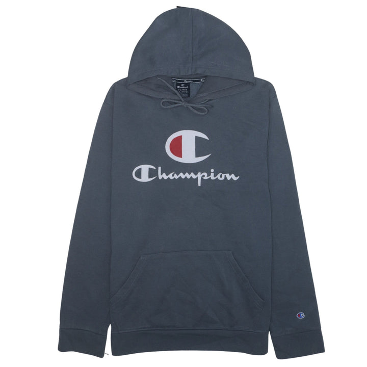 Champion Men's Blue XL Pullover Hoodie Logo Cotton Blend